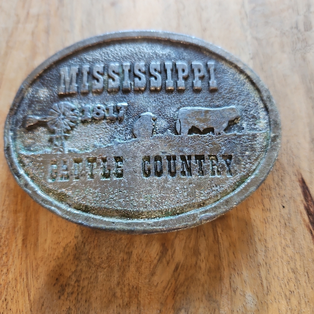 Mississippi Cattle Country Belt Buckle